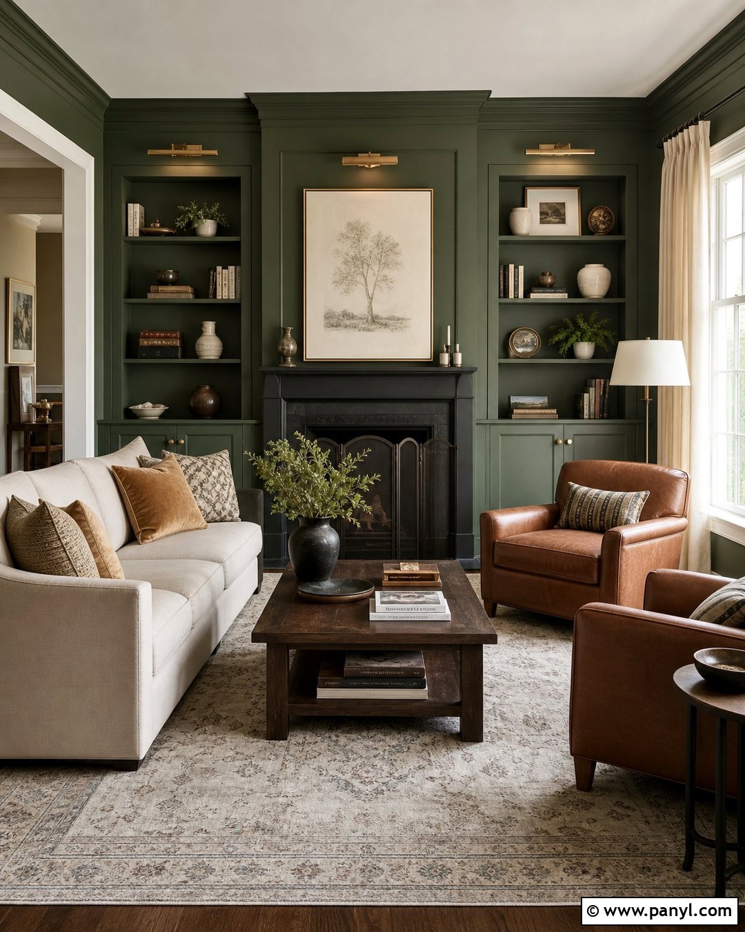 Forest Green Living Room Walls - 45 wall colors for living room ideas