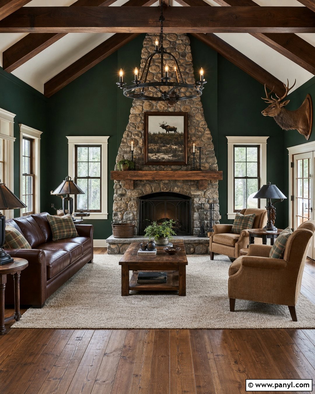 Forest Green Lodge Walls - 20 Lodge Wall Colors