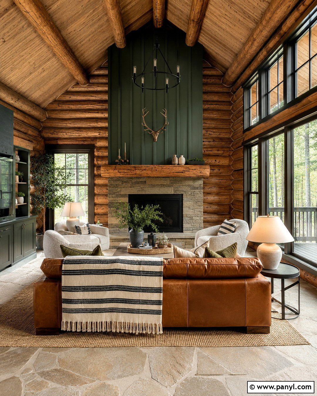 Forest Green Log Cabin Interior - 20 Log Cabin Interior Colors
