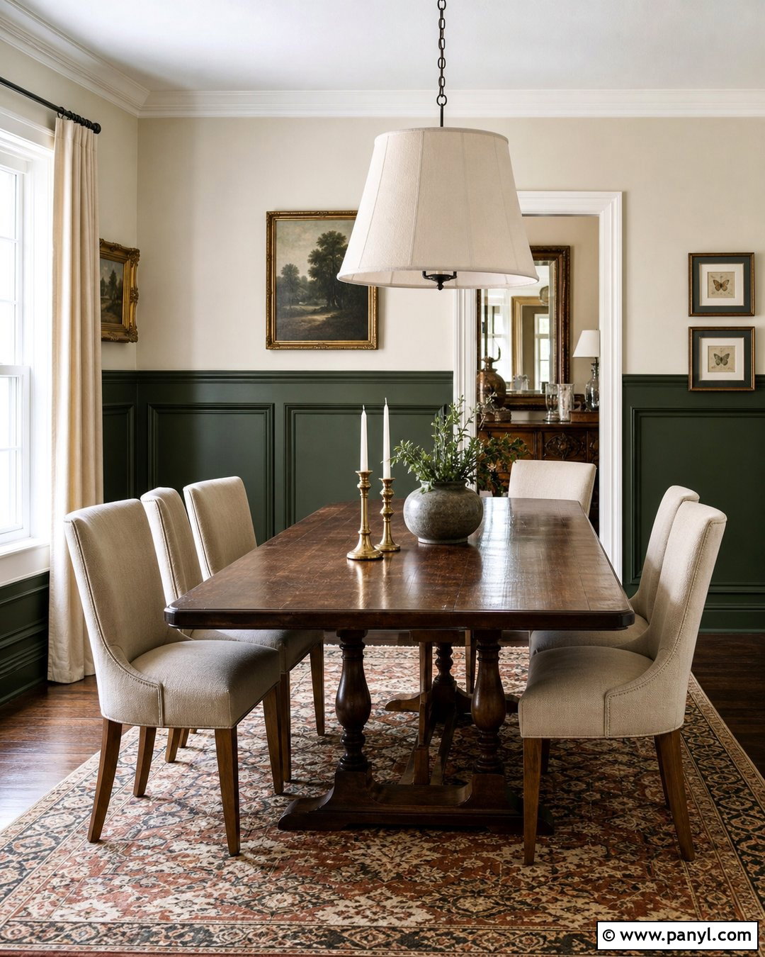 Forest Green Lower Half Wall - 20 Lower Half Wall Painted Ideas