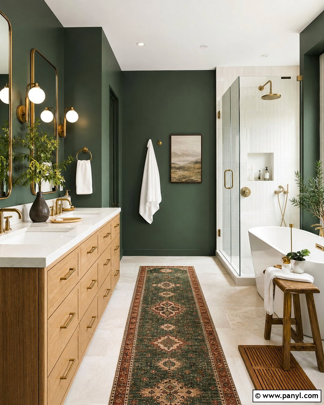 Forest Green Master Bath Walls - 25 Master Bath Wall Color Ideas
