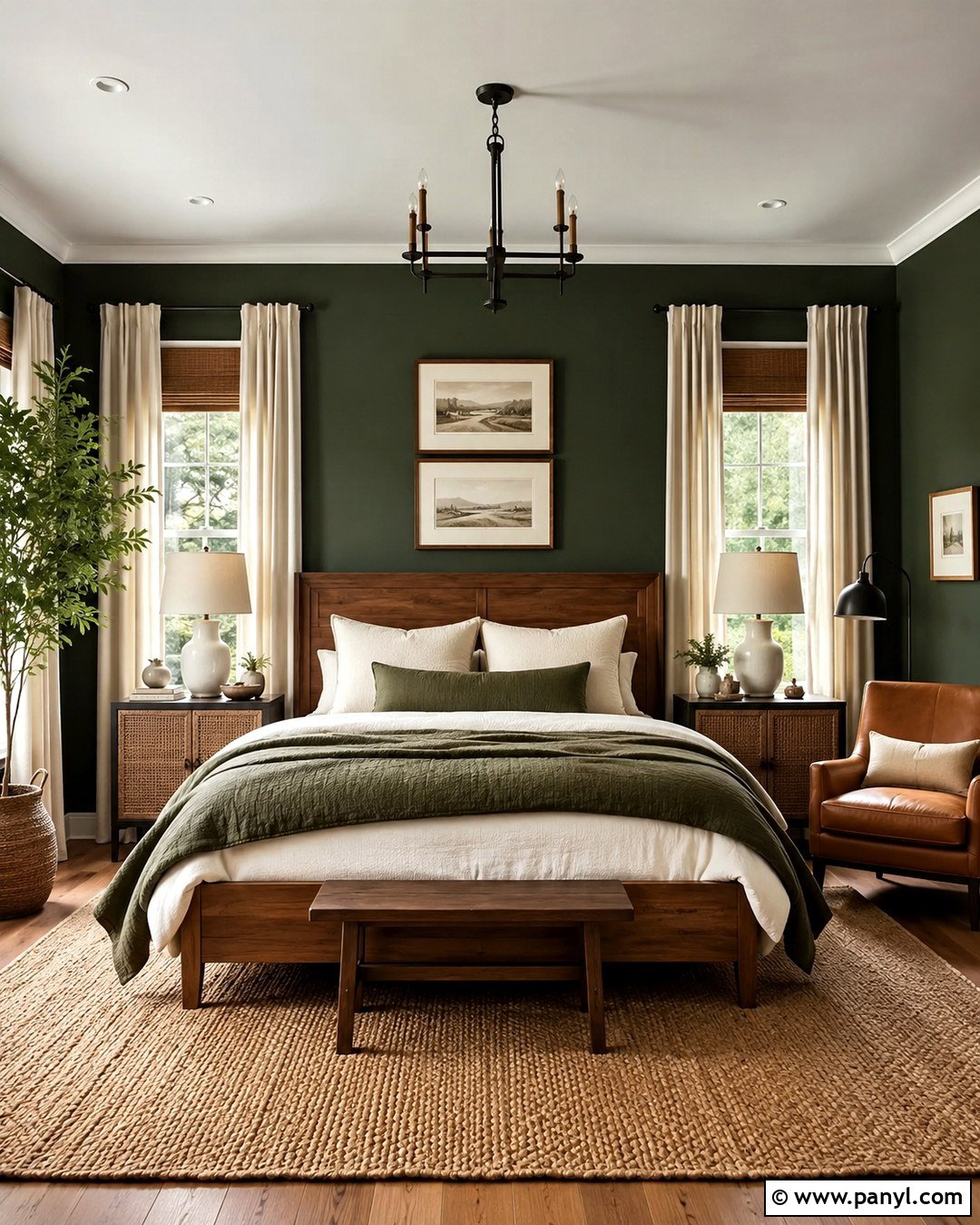 Forest Green Master Bedroom Walls - 20 Dark Wall Master Room Ideas