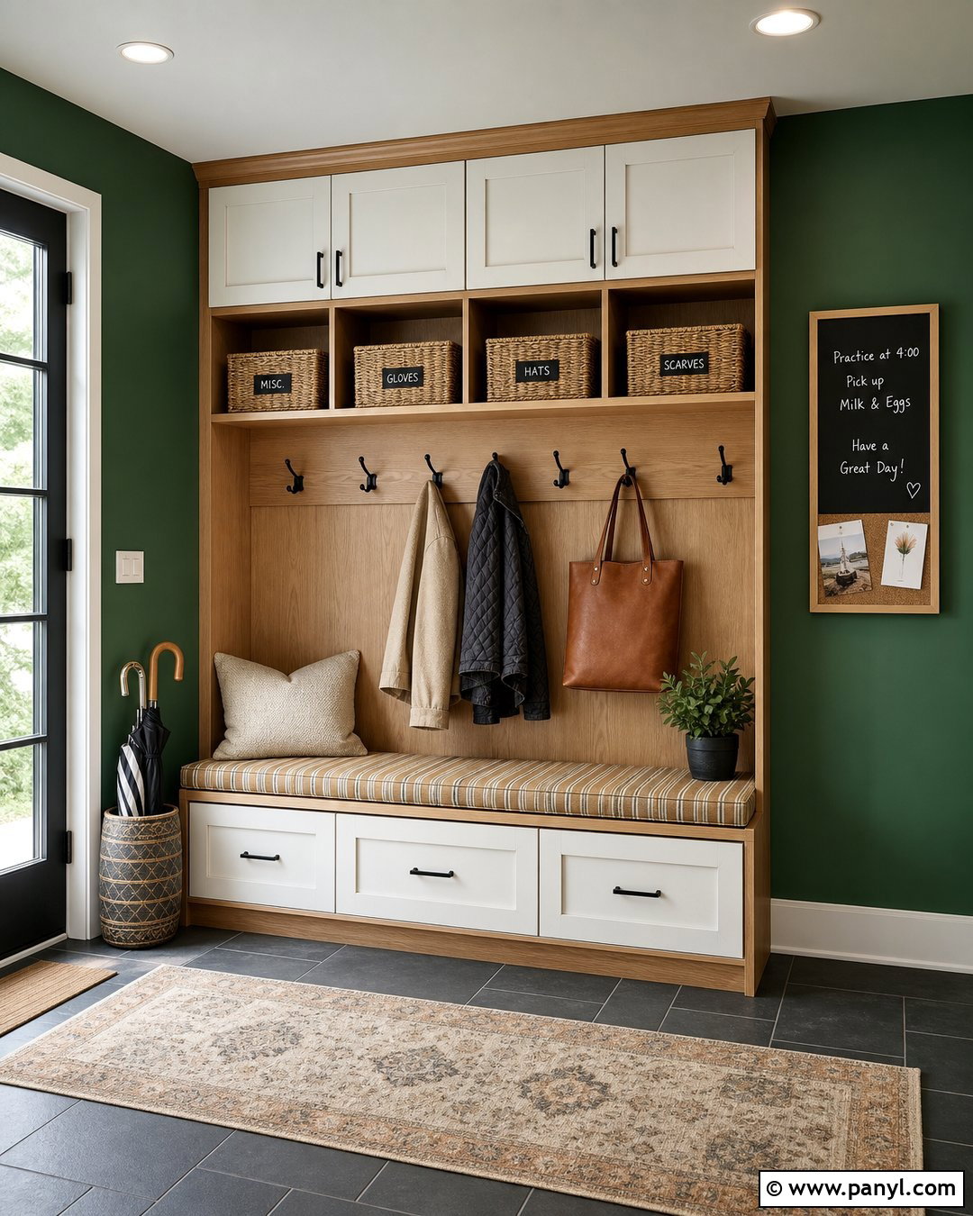 Forest Green Mudroom Accent Wall - 35 forest green accent wall ideas