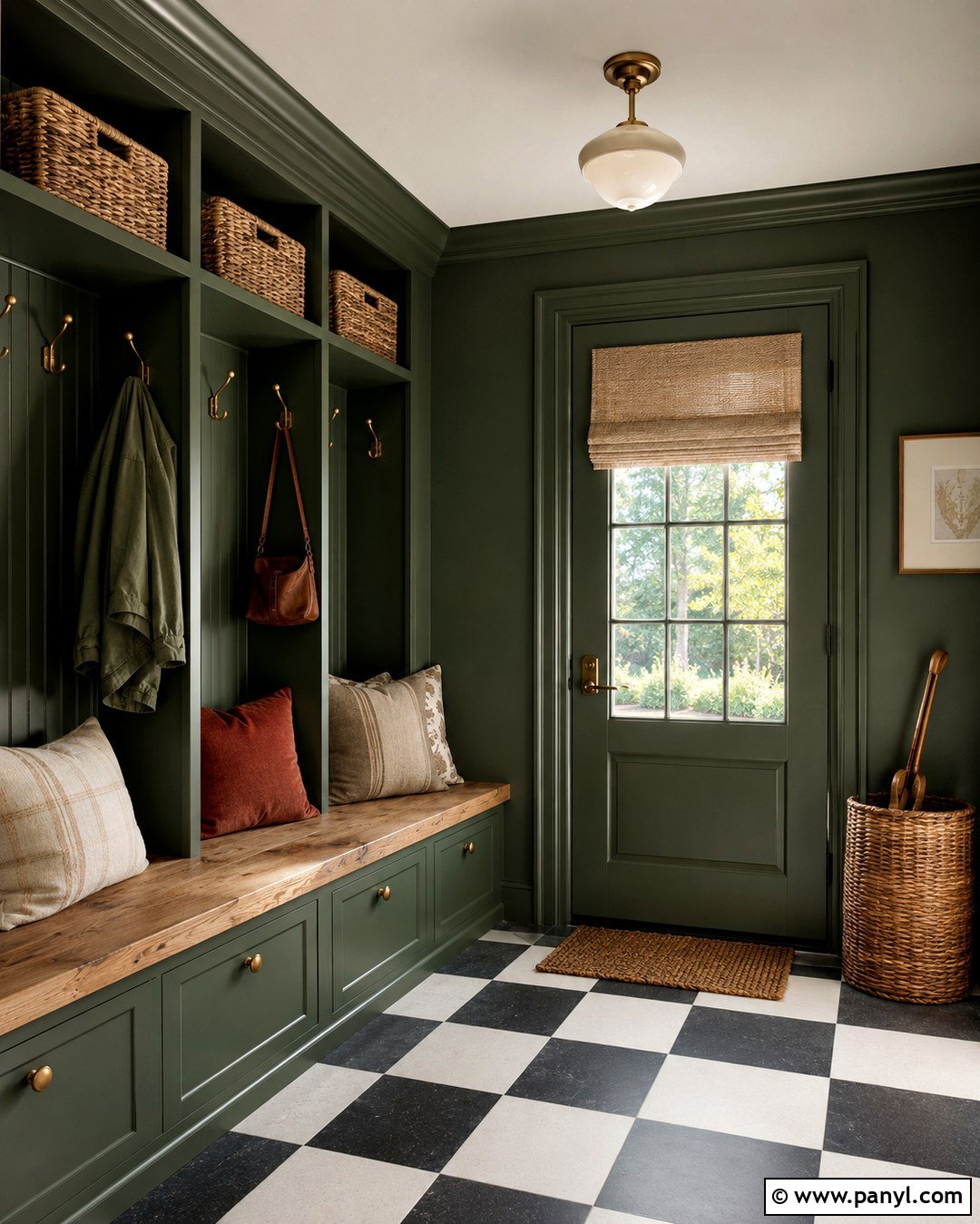 Forest Green Mudroom Wall Paint - 20 Bold Wall Paint Ideas