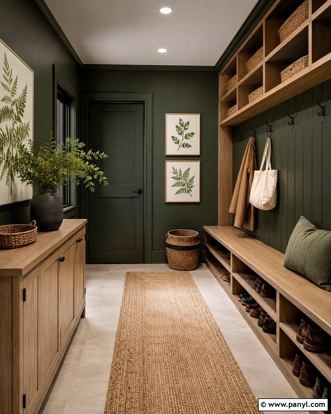 20 Dark Mudroom Wall Colors for a Polished, Practical Entry