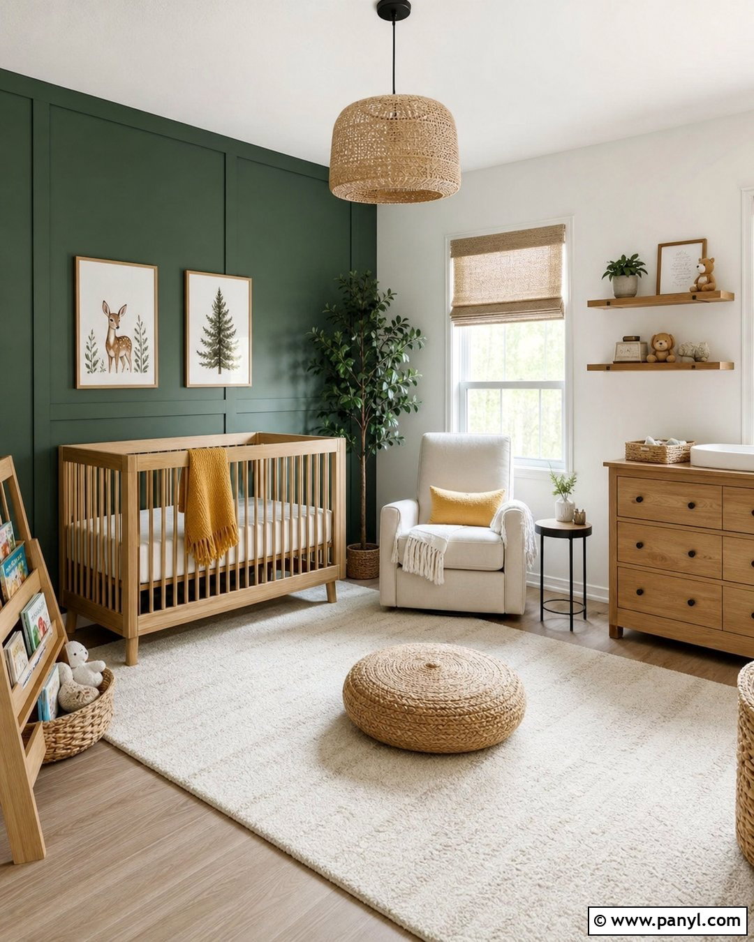 Forest Green Nursery Accent Wall - 35 forest green accent wall ideas