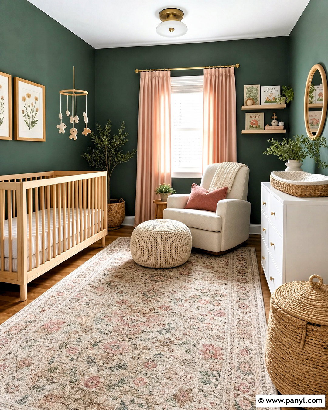 Forest Green Nursery With Blush Pink - 20 forest green room ideas