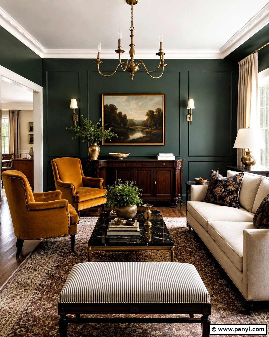 Forest Green Ochre and Mahogany Color Palette - 20 luxe color palette ideas
