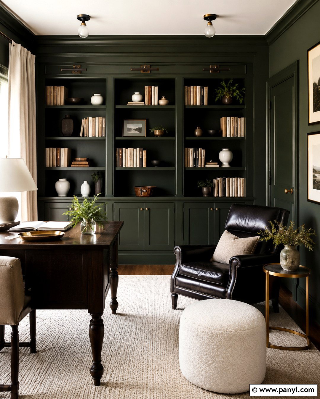 Forest Green Paint With Black And White - 20 Paint Colors That Go With Black And White Ideas
