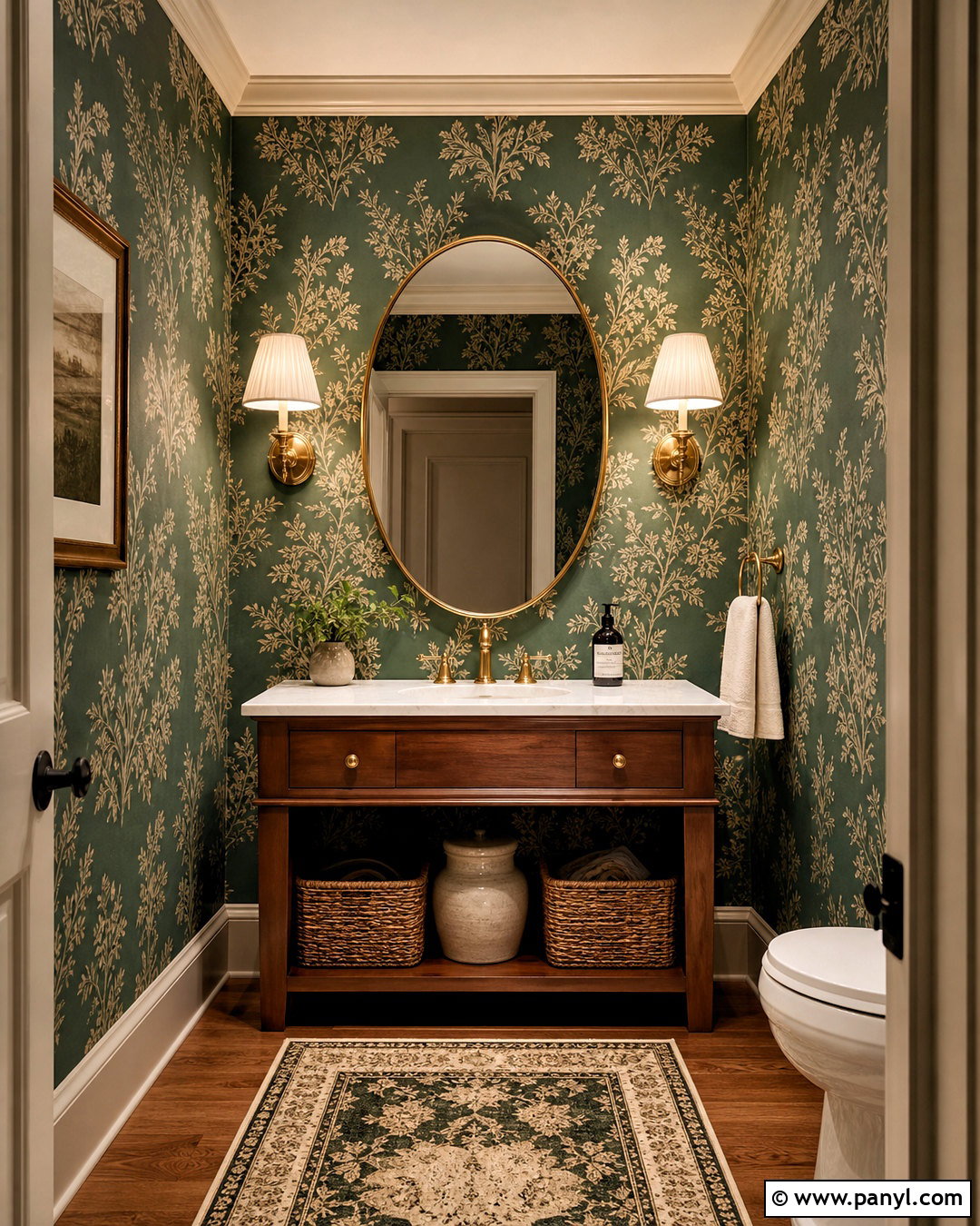 Forest Green Powder Room Wallpaper - 20 forest green decor ideas