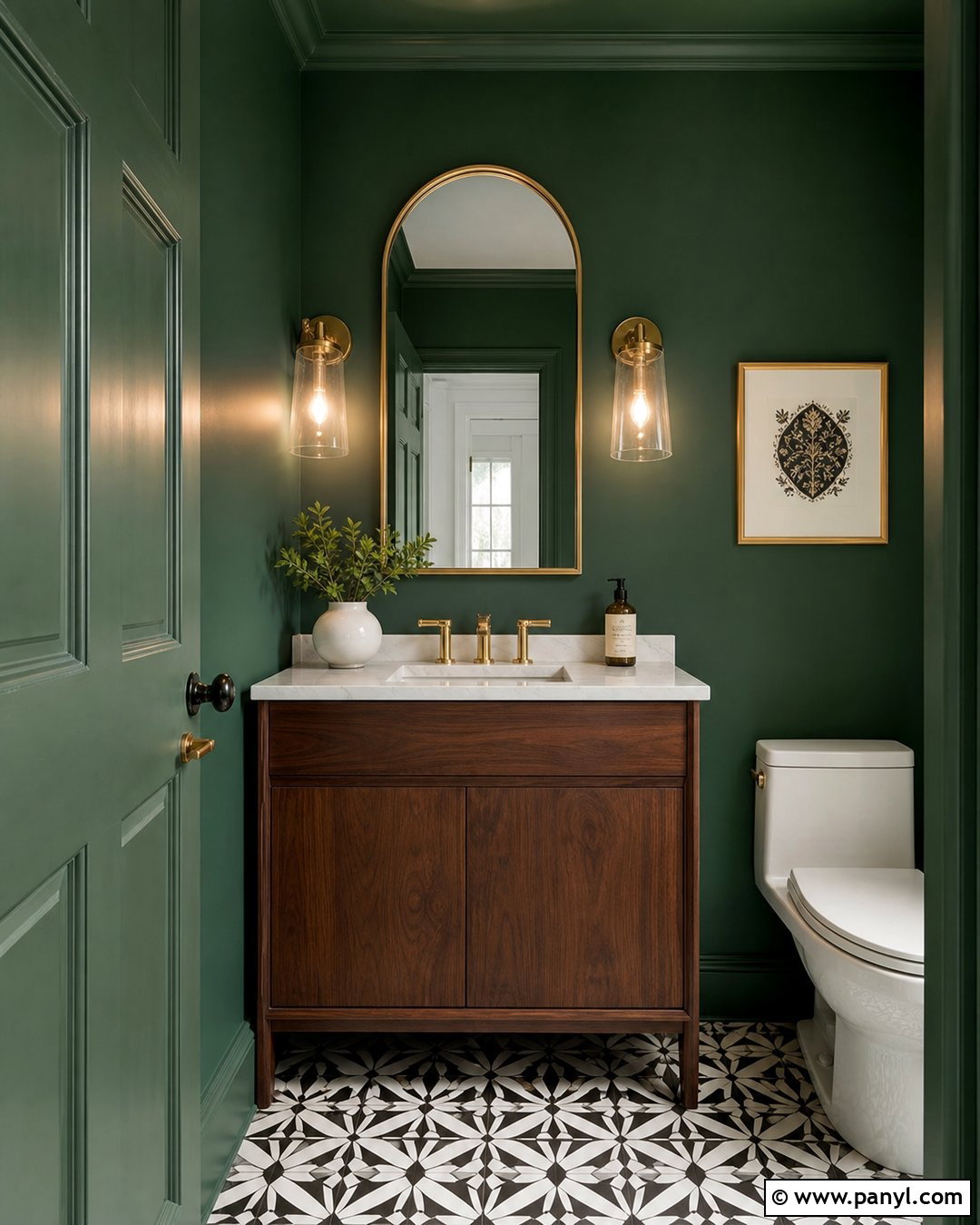 Forest Green Powder Room Walls - 25 Forest Green Wall Color Ideas