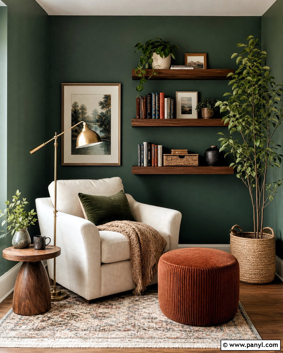 Forest Green Reading Nook - 20 forest green decor ideas
