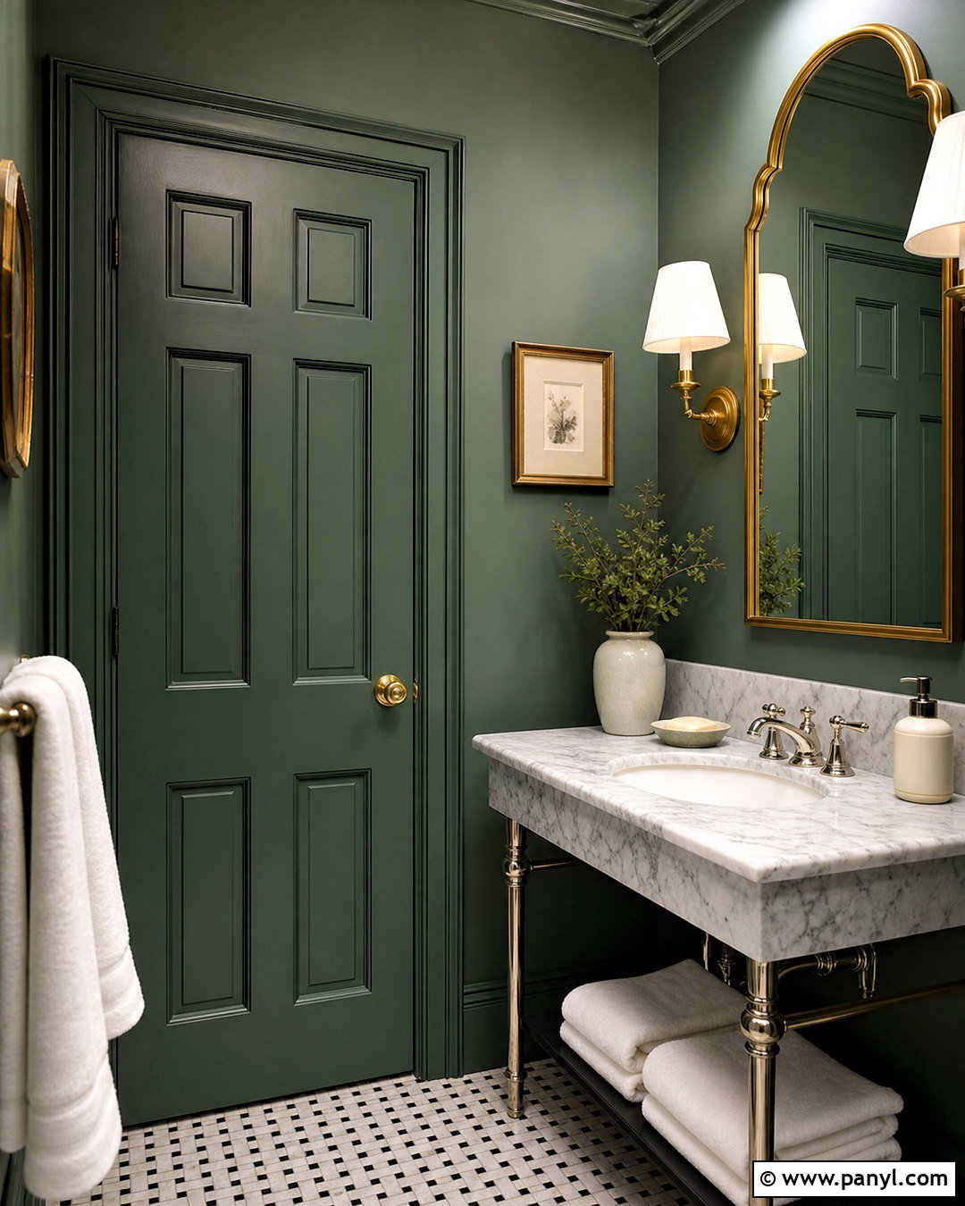 Forest Green Room Door - 20 room door color ideas