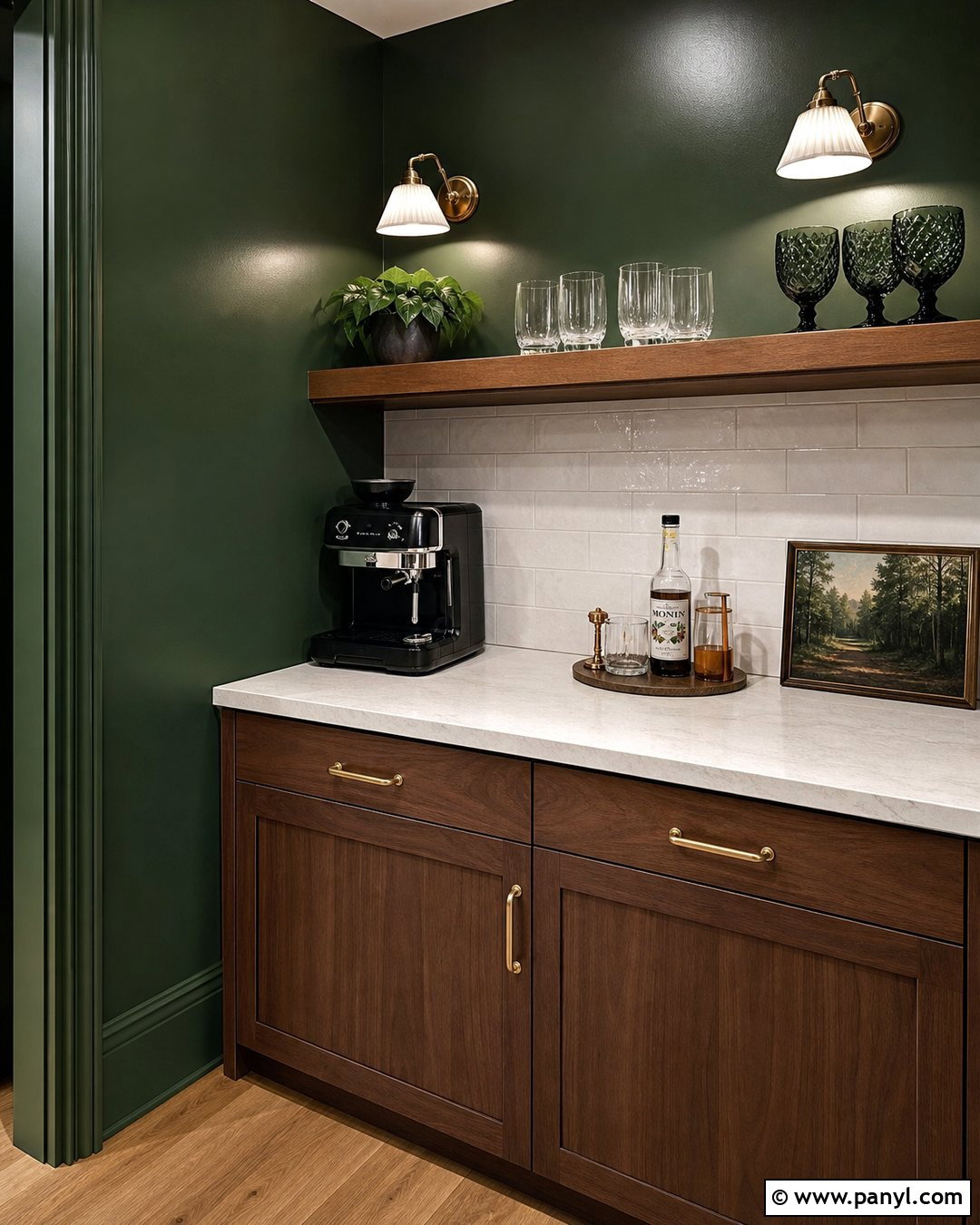 Forest Green Semi Gloss Home Bar Walls - 30 Semi Gloss Paint On Walls