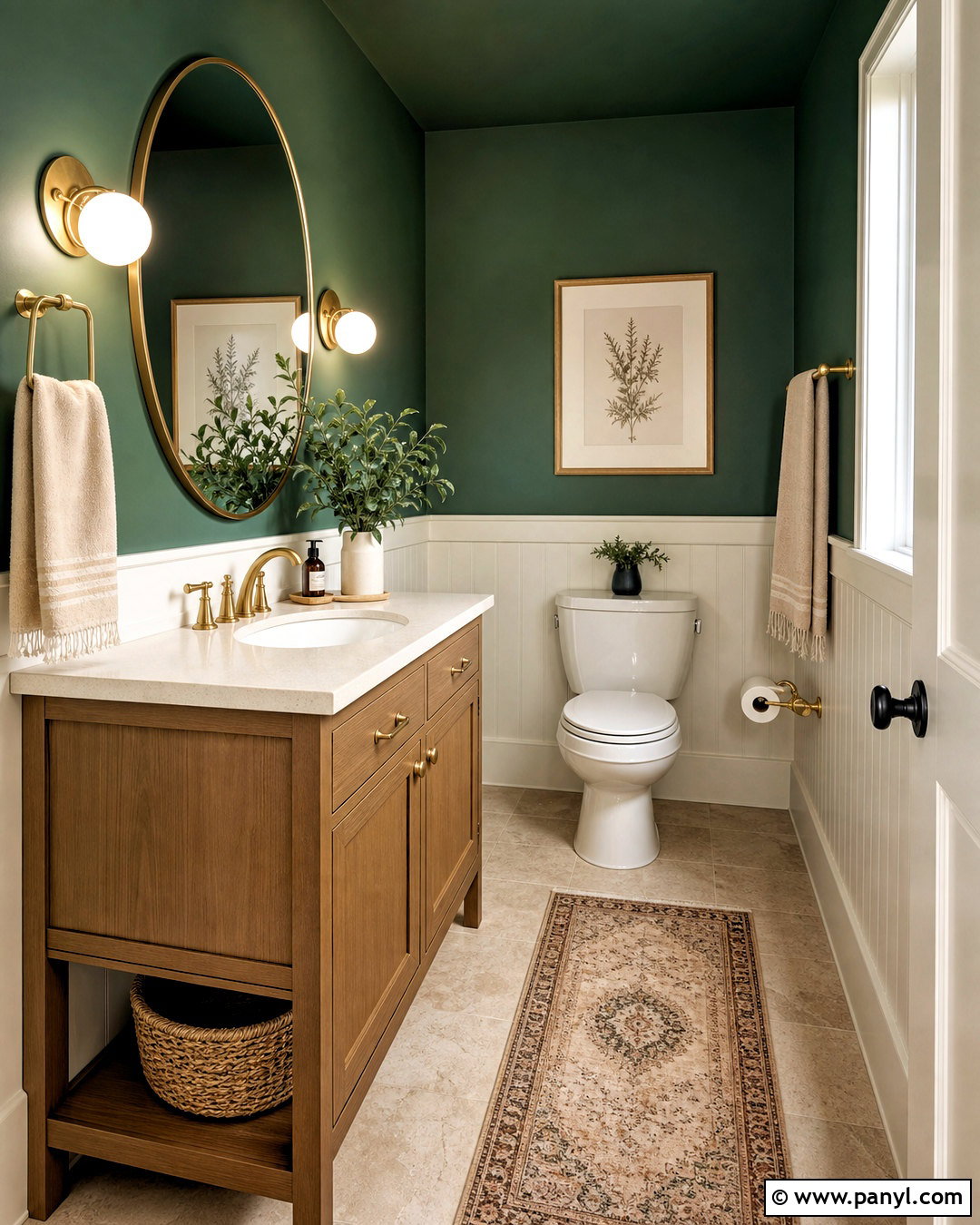 Forest Green Small Bathroom - 20 bathroom color ideas for small bathrooms