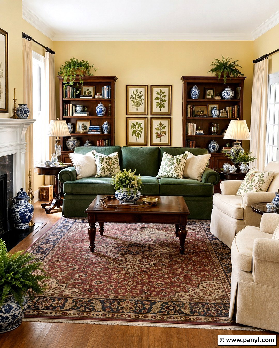 Forest Green Sofa With Pale Yellow Walls - 20 Green Sofa Yellow Wall Ideas