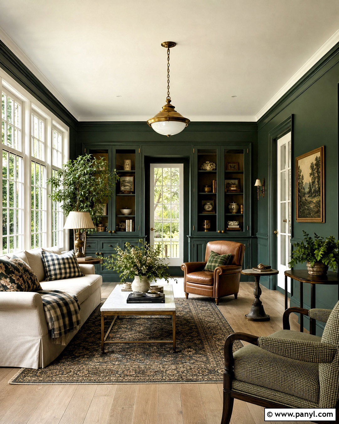 Forest Green Sunroom Paint Color - 20 sunroom paint colors ideas