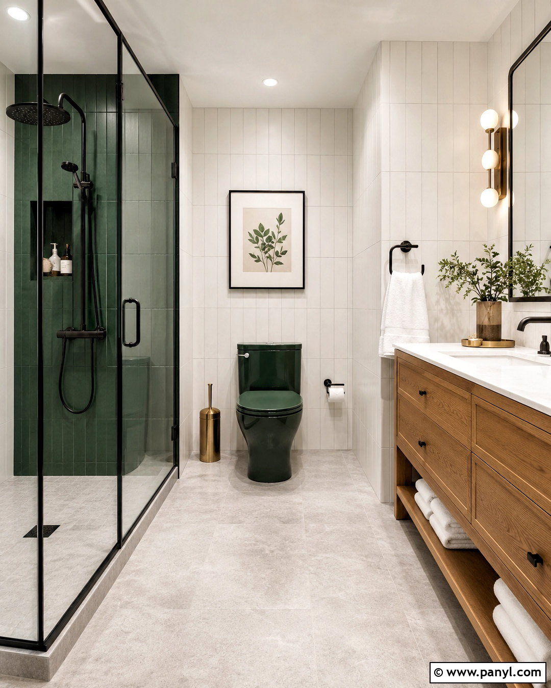 Forest Green Toilet Bathroom - 35 Toilet Color Ideas