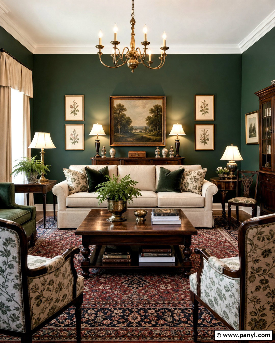 Forest Green Traditional Living Room - 20 forest green living room ideas