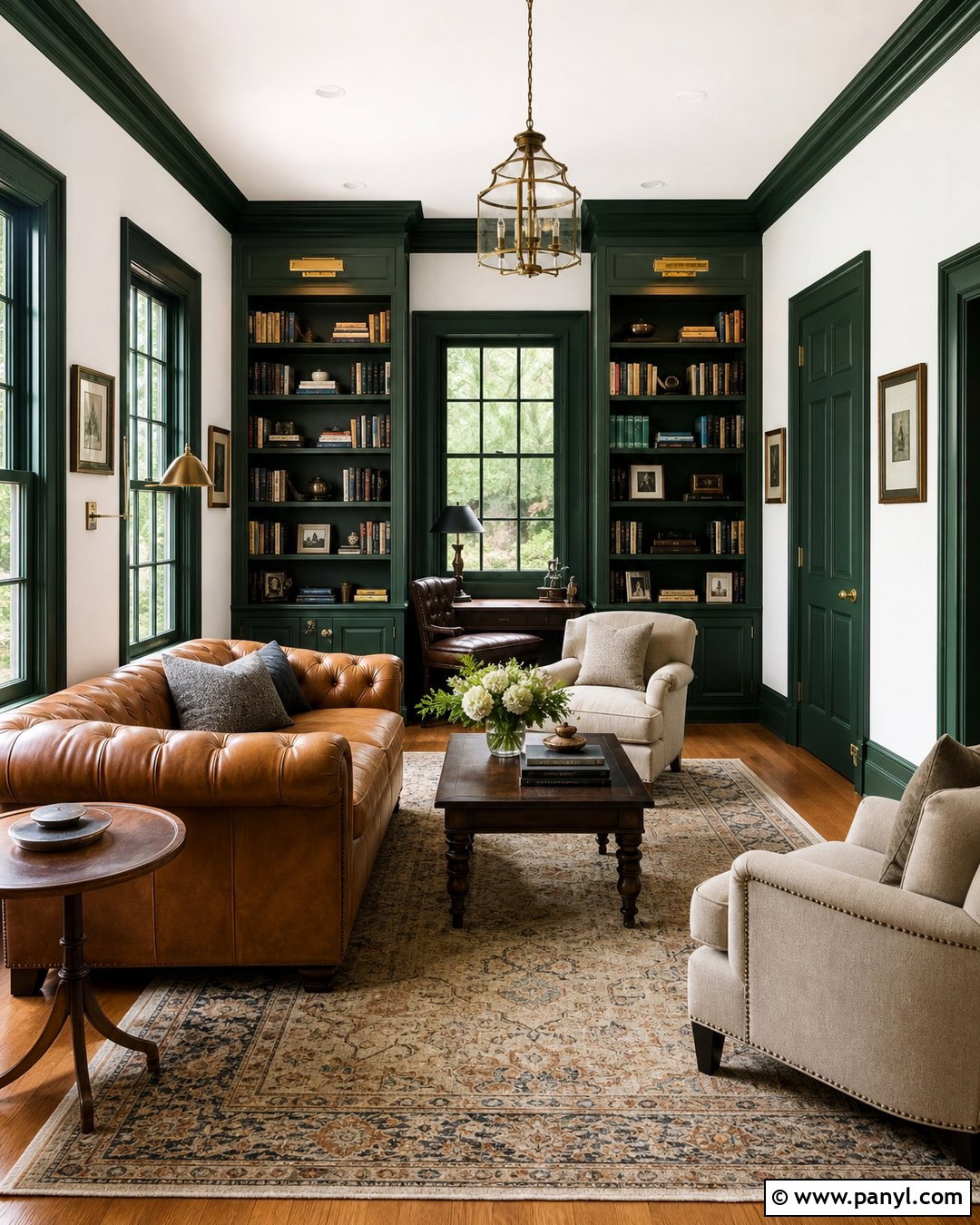 Forest Green Trim - 25 Trim Color For White Walls