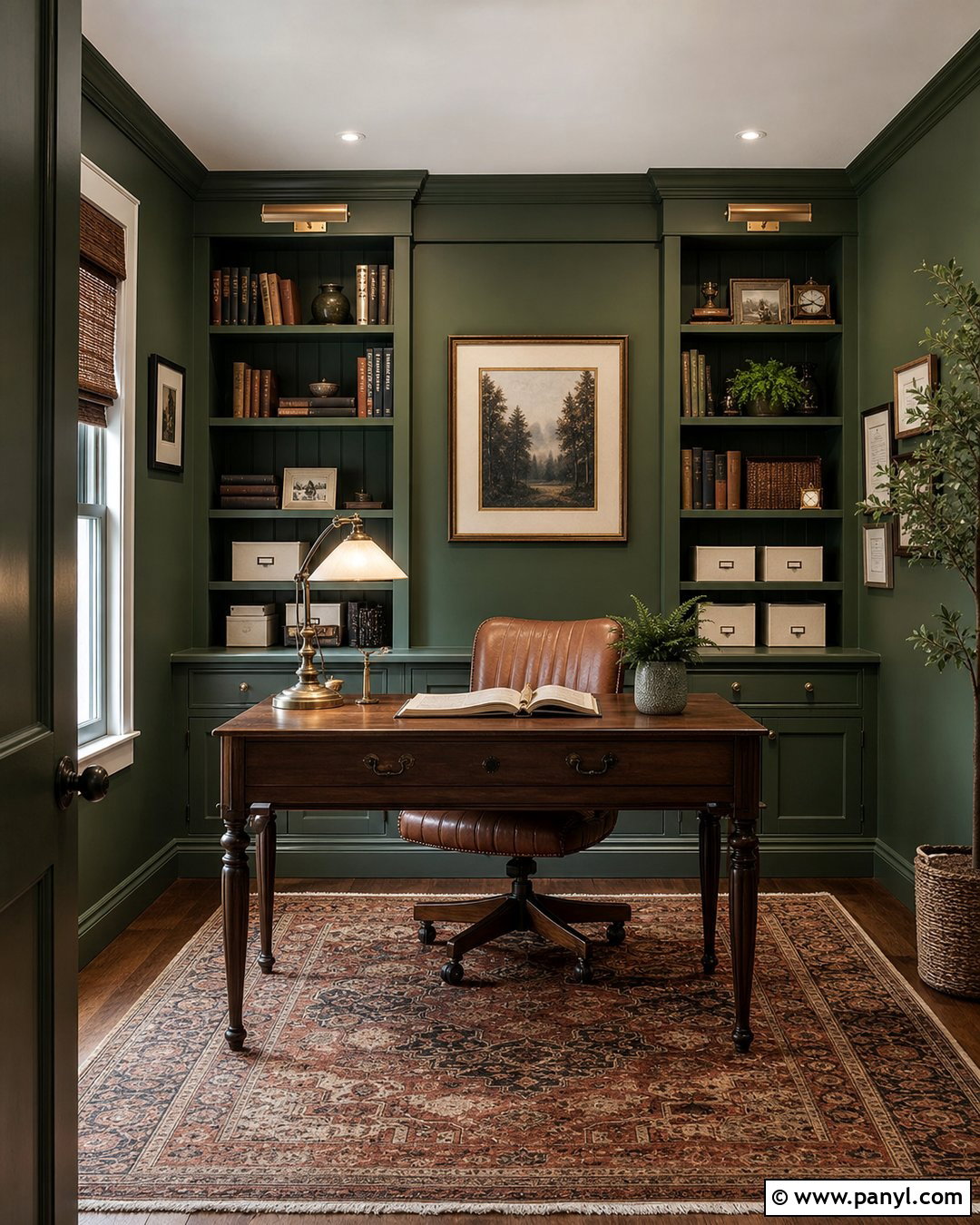 Forest Green Wall Color For Small Home Office - 30 small room wall color ideas