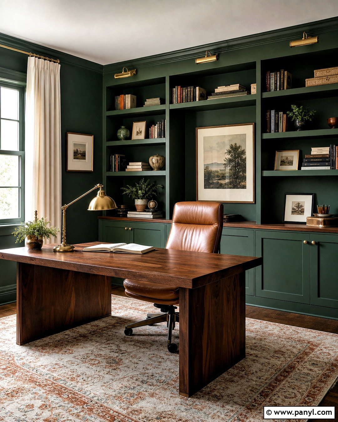 Forest Green Wall Color Home Office - 20 wall color design ideas