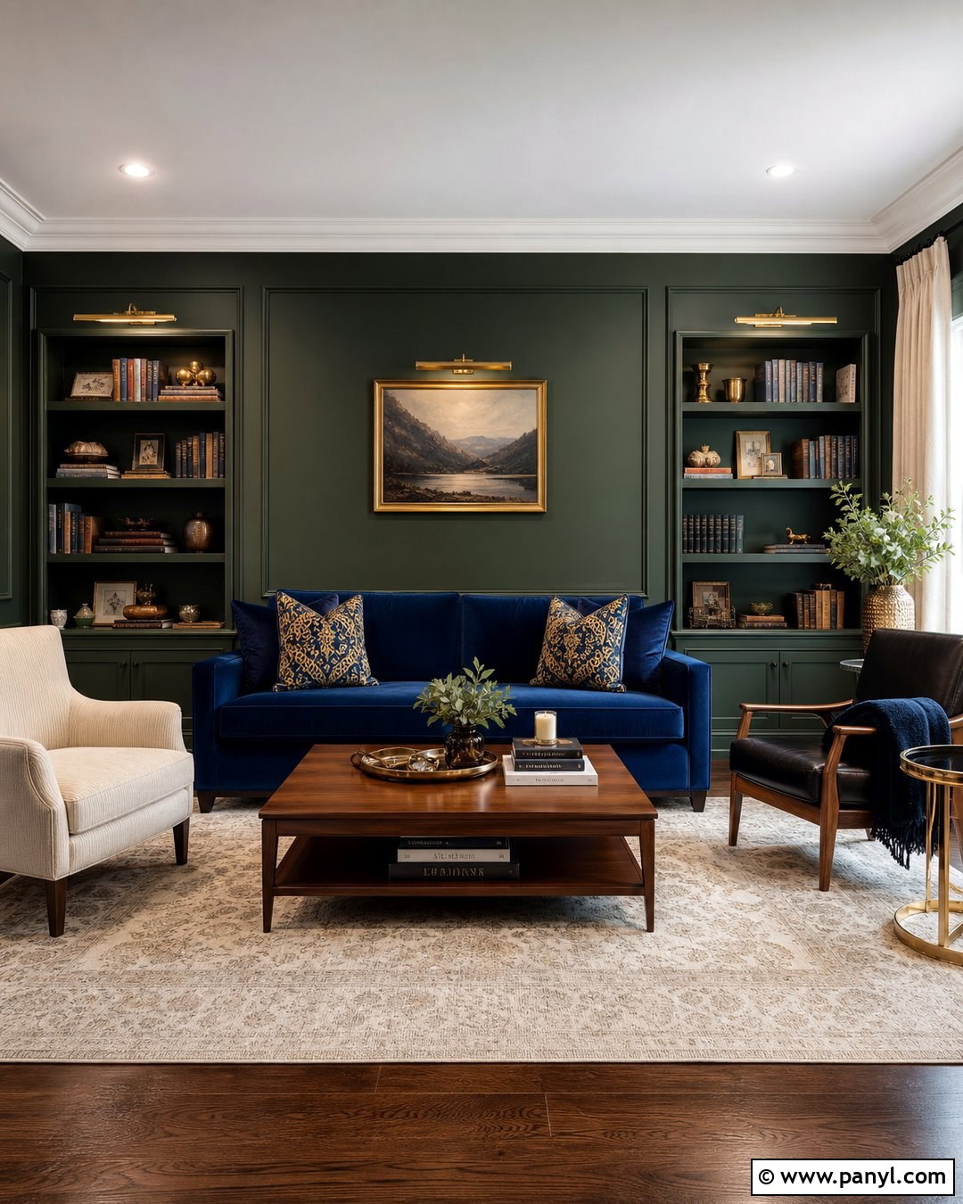 Forest Green Wall Color - 20 Best Wall Color For Blue Couch Ideas