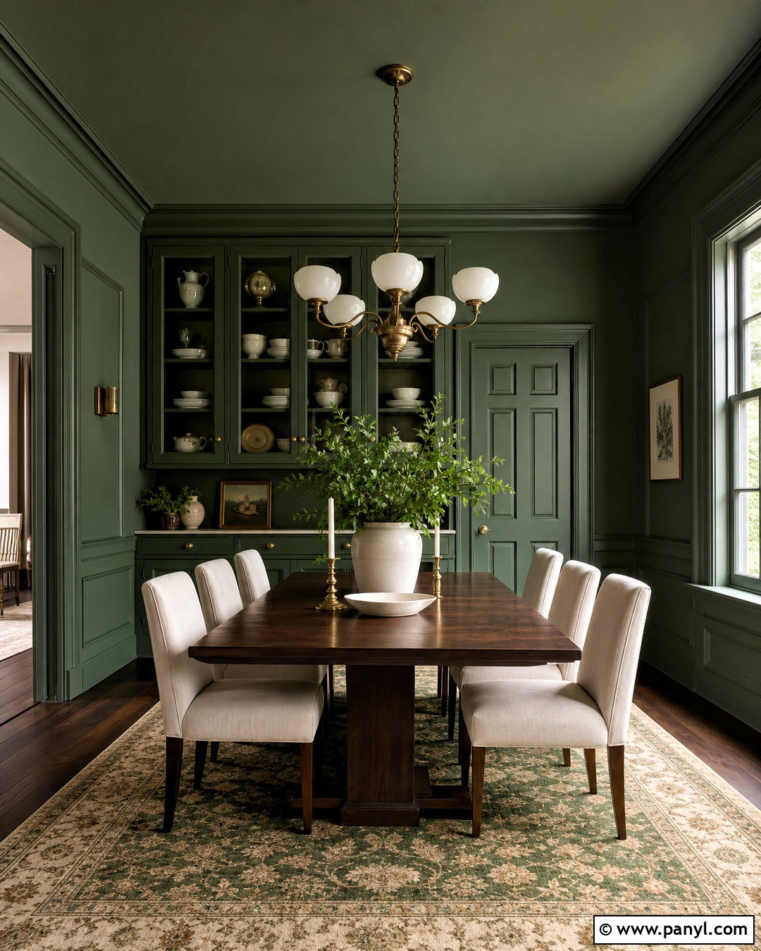 Forest Green Walls And Trim - 20 monochromatic walls and trim ideas
