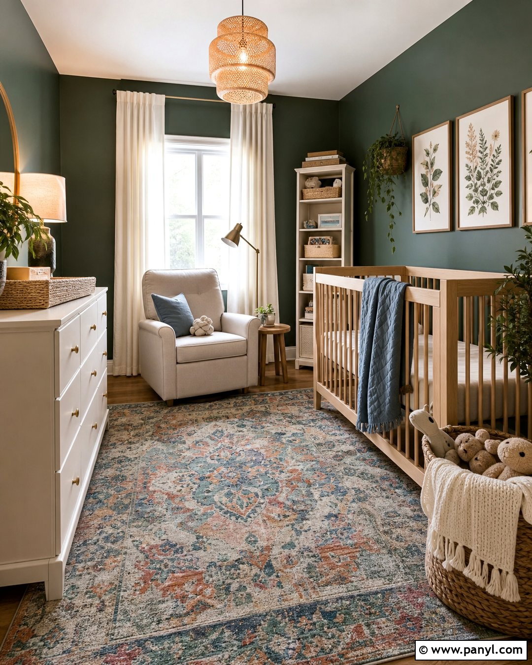 Forest Green Walls In A Nursery - 30 forest green walls