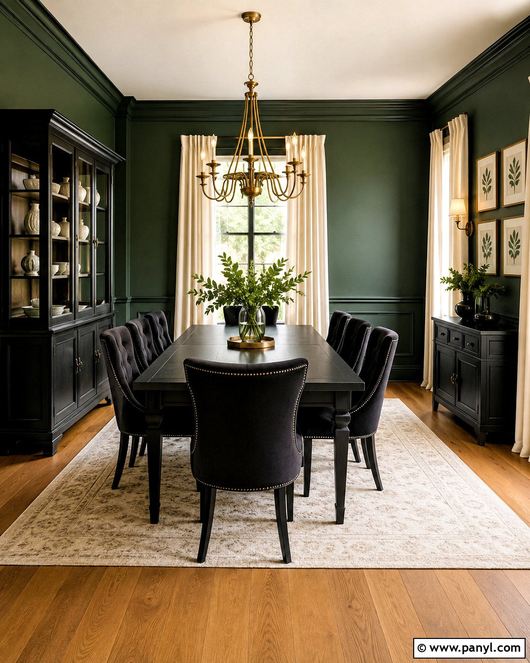 Forest Green Walls With Black Furniture - 20 Wall Colors That Go With Black Ideas