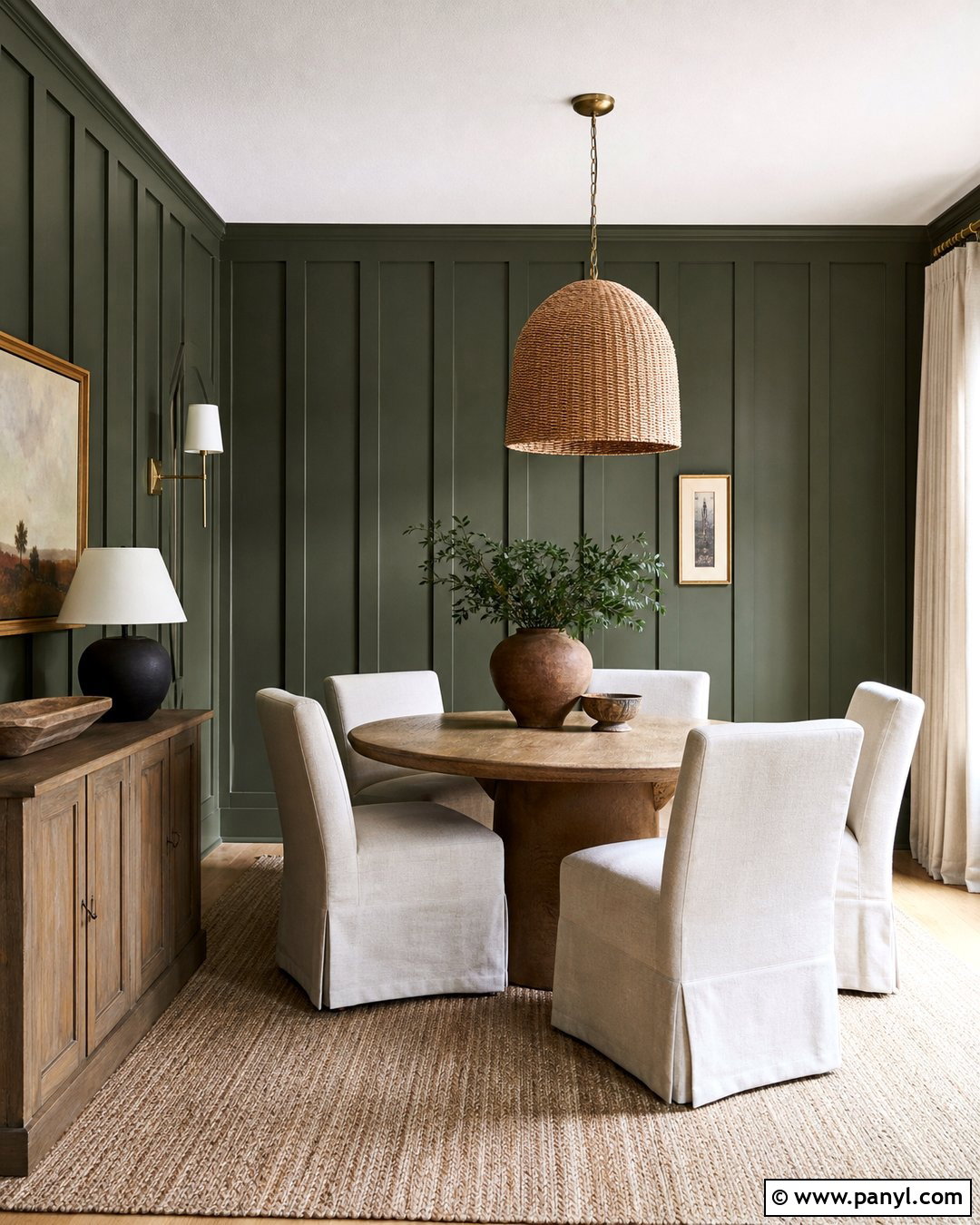 Forest Green Walls With Board And Batten - 30 forest green walls