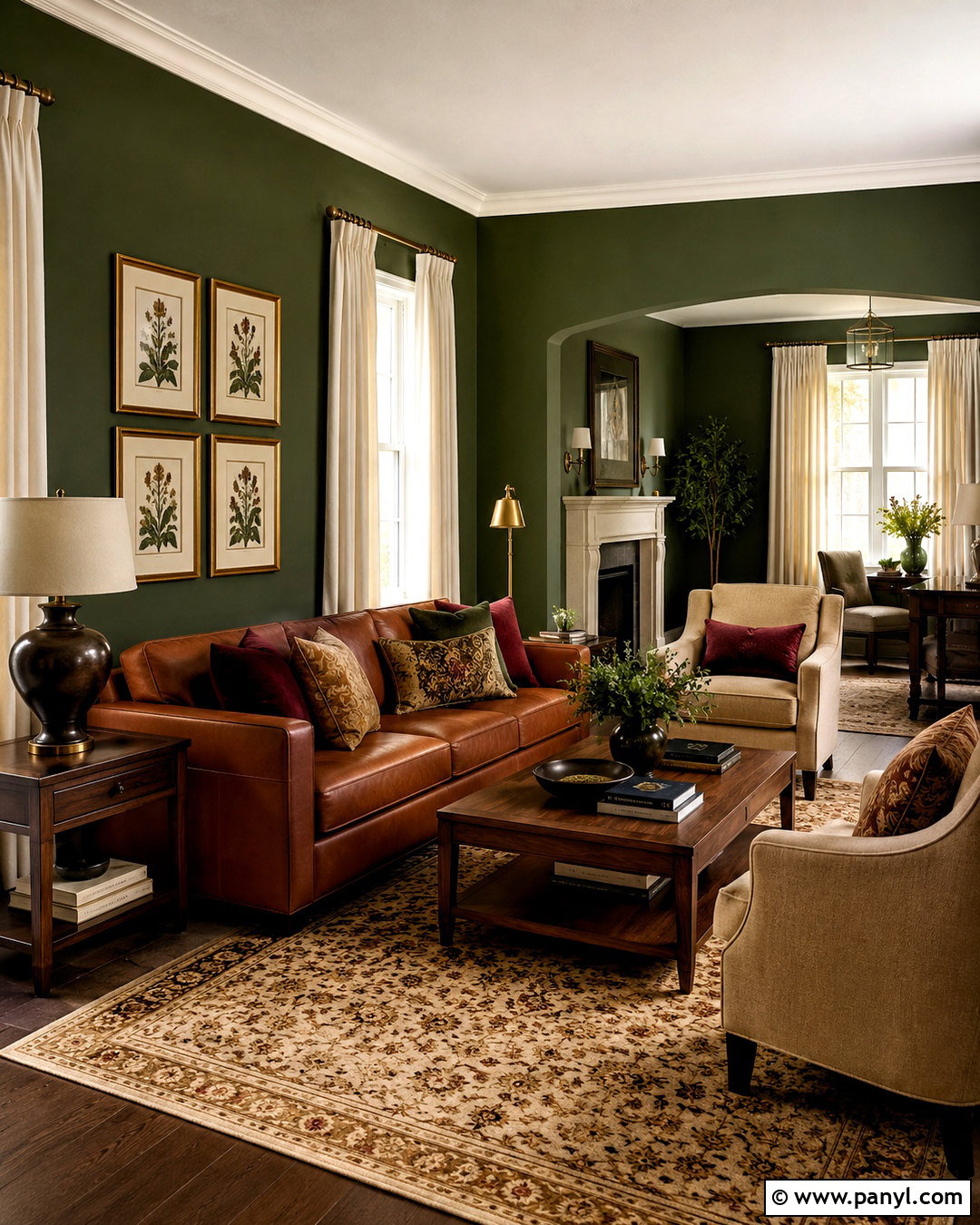 Forest Green Walls With Brown Furniture - 20 living room paint color ideas with brown furniture ideas