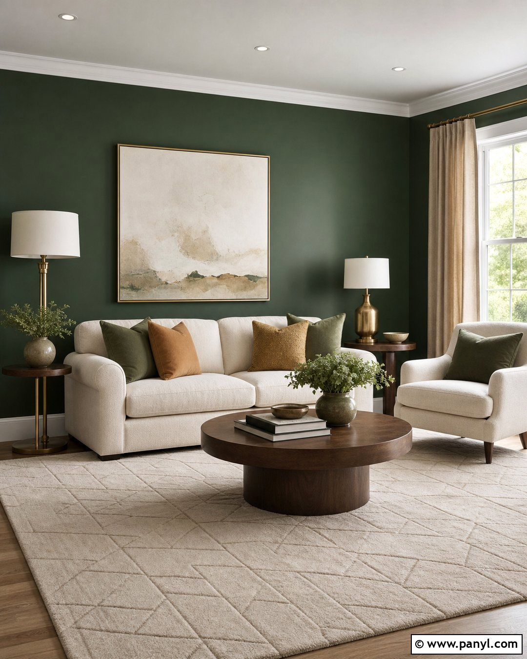 Forest Green Walls With Cream Furniture - 25 Forest Green Wall Color Ideas