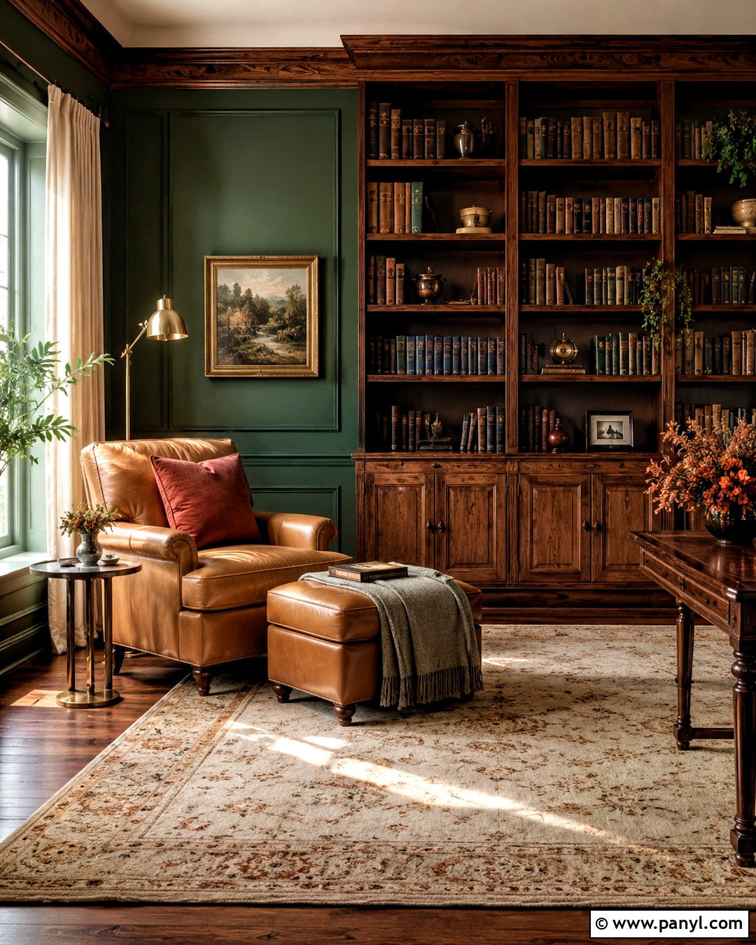 Forest Green Walls With Dark Wood - 20 Wall Colors To Match Dark Wood Ideas