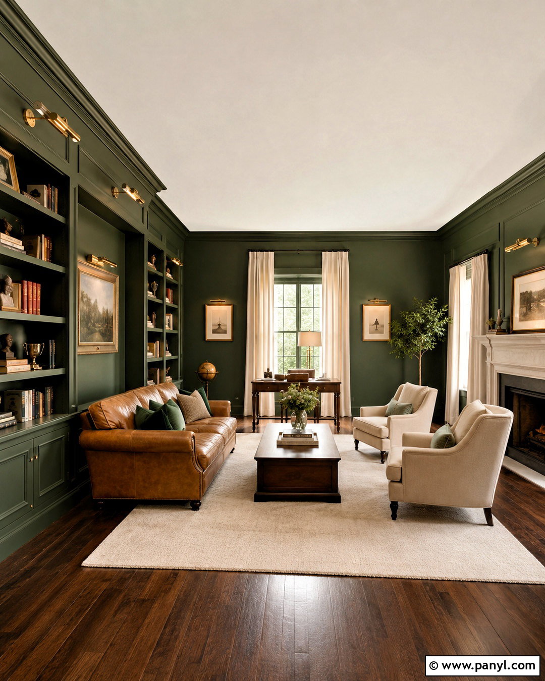 Forest Green Walls With Dark Wood Floors - 35 wall colors for dark wood floors