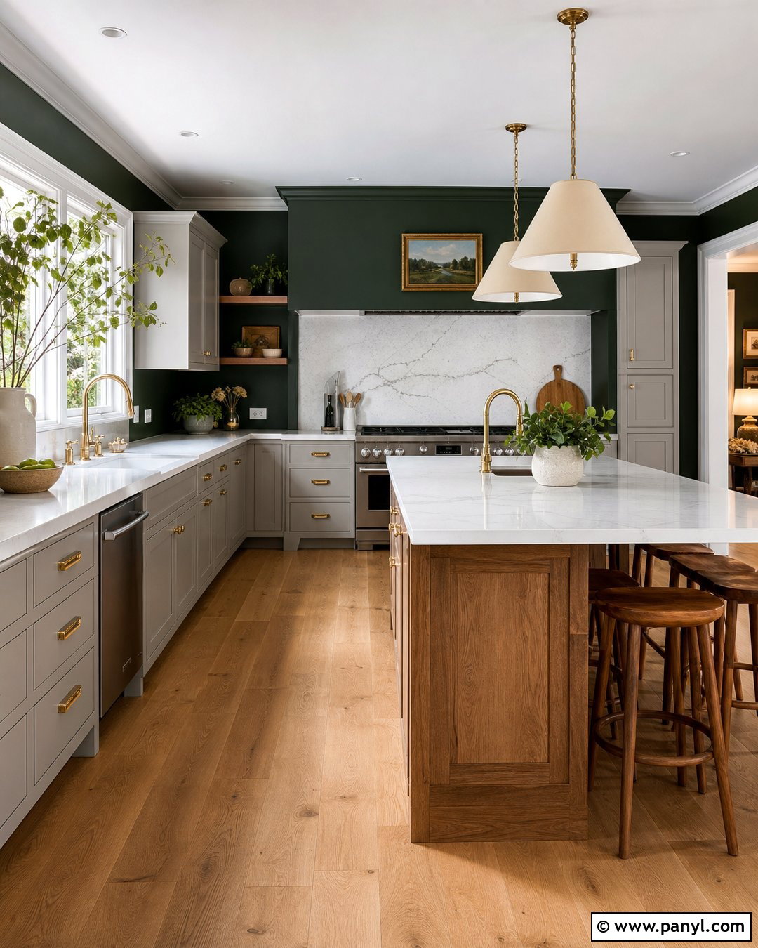 Forest Green Walls With Gray Cabinets - 30 Wall Color For Grey Cabinets