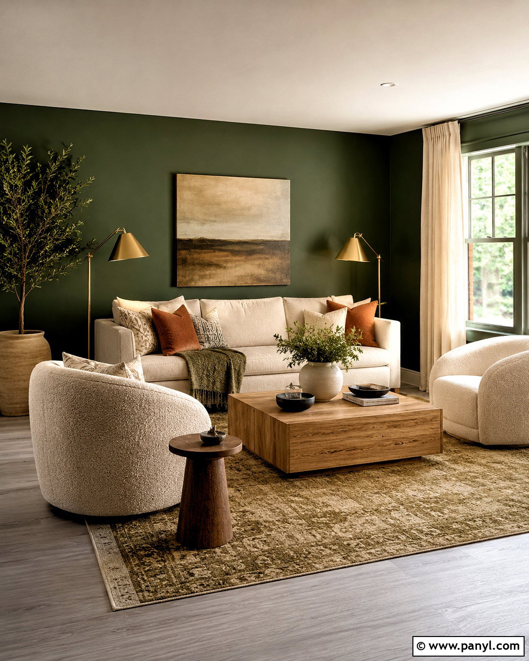 Forest Green Walls With Gray Flooring - 40 Wall Colors To Match Gray Flooring Ideas