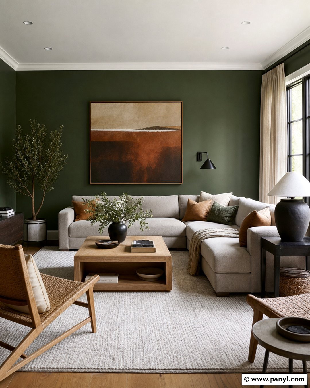 Forest Green Walls With Gray Furniture - 25 Forest Green Wall Color Ideas