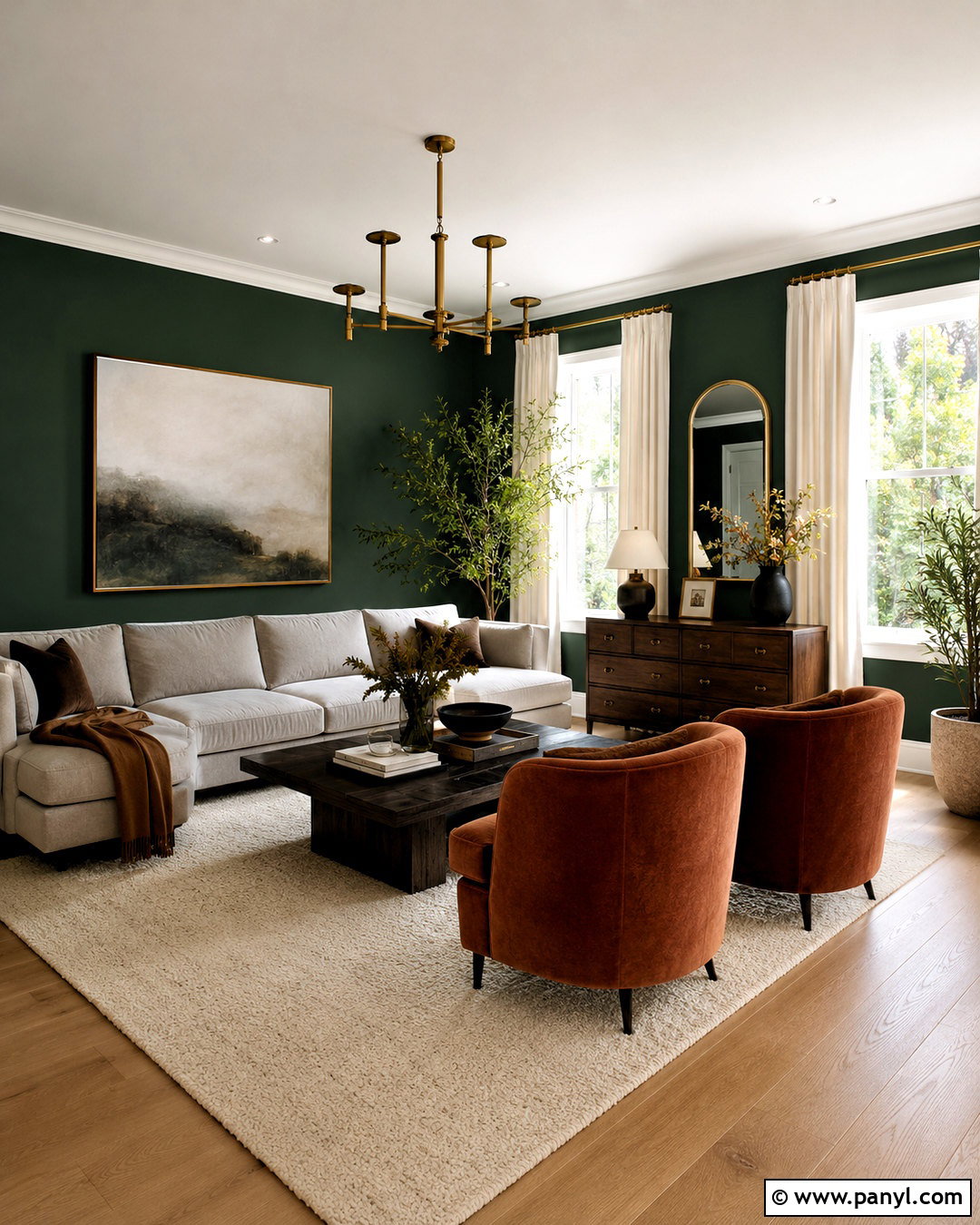 Forest Green Walls With Grey Sofa - 20 Wall Colour With Grey Sofa Ideas