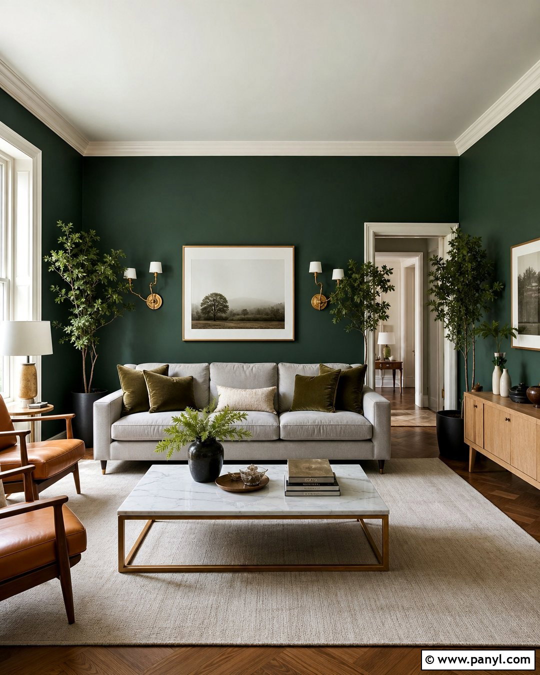 Forest Green Walls With Grey Sofa - 20 Best Wall Colour For Grey Sofa Ideas