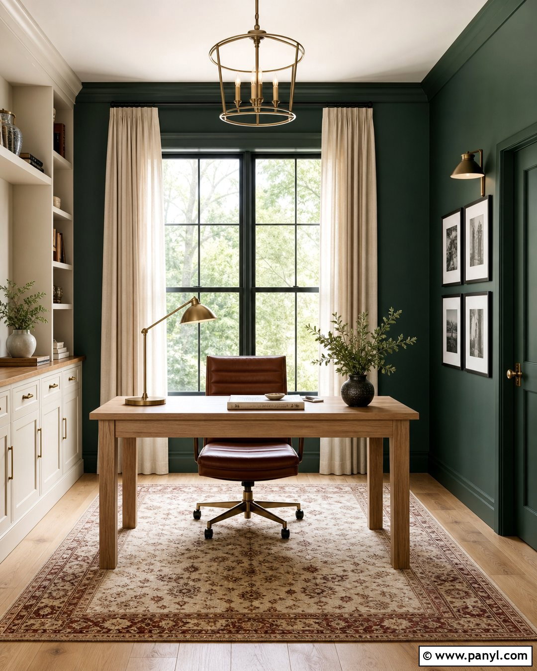Forest Green Walls With Light Oak Floors - 25 Wall Color Combination With Wooden Floor Ideas