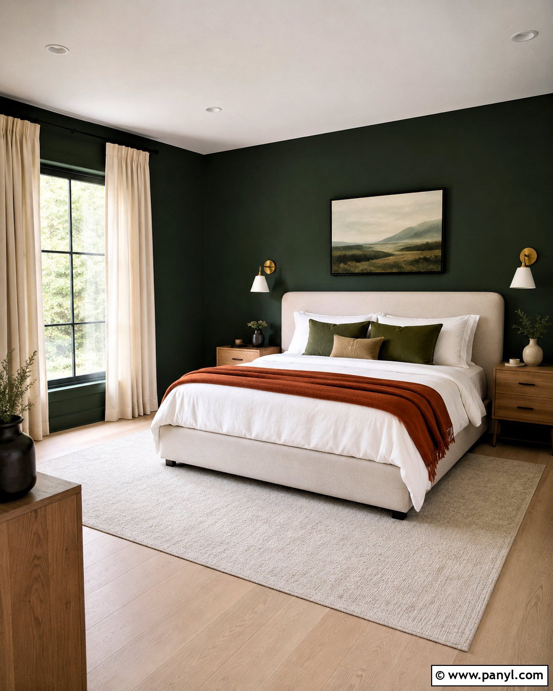 Forest Green Walls With Light Wood Floors - 20 Wall Colors That Go With Wood Floors