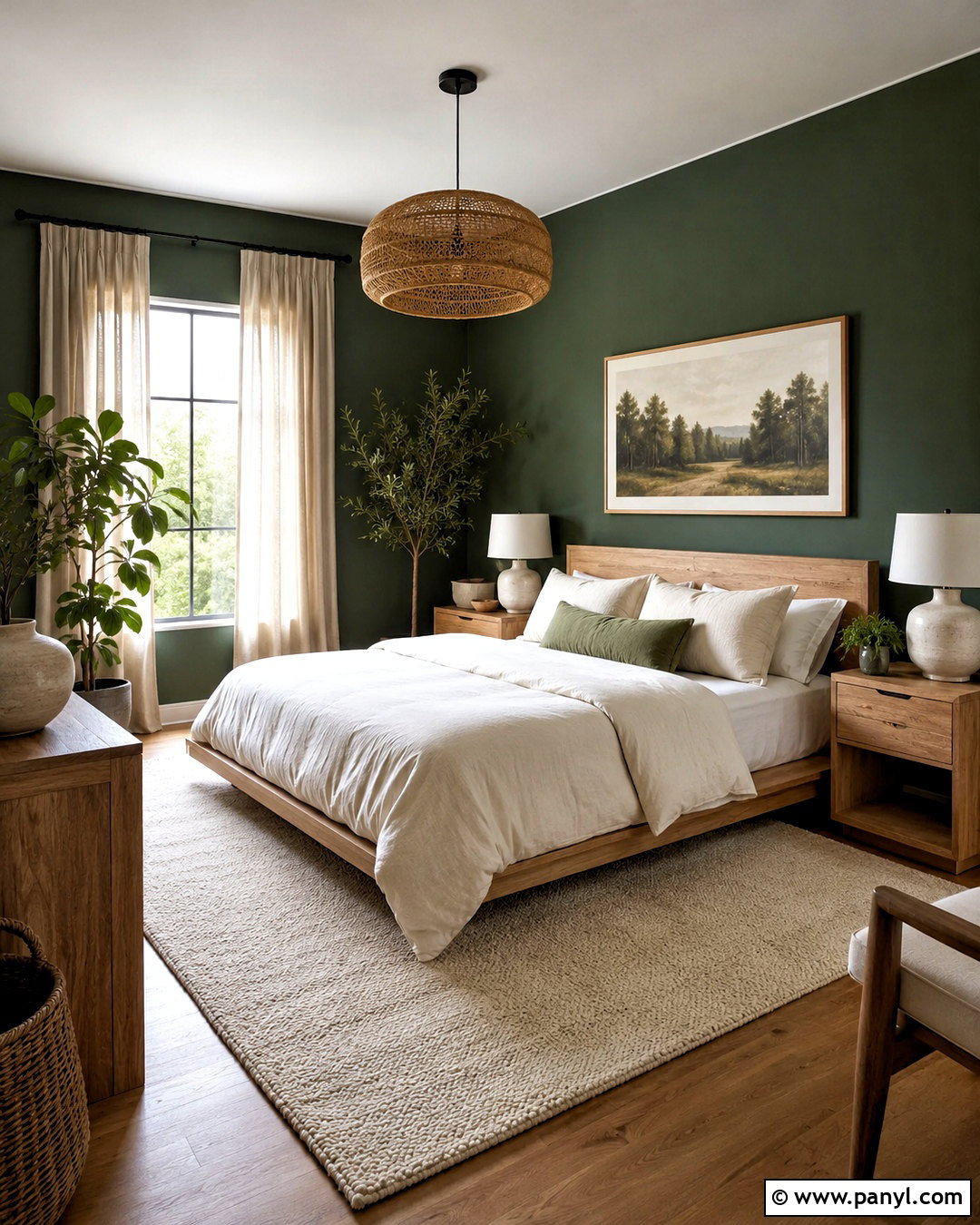 20 Dark Green Walls Bedroom Ideas: Cozy, Nature-Inspired Style