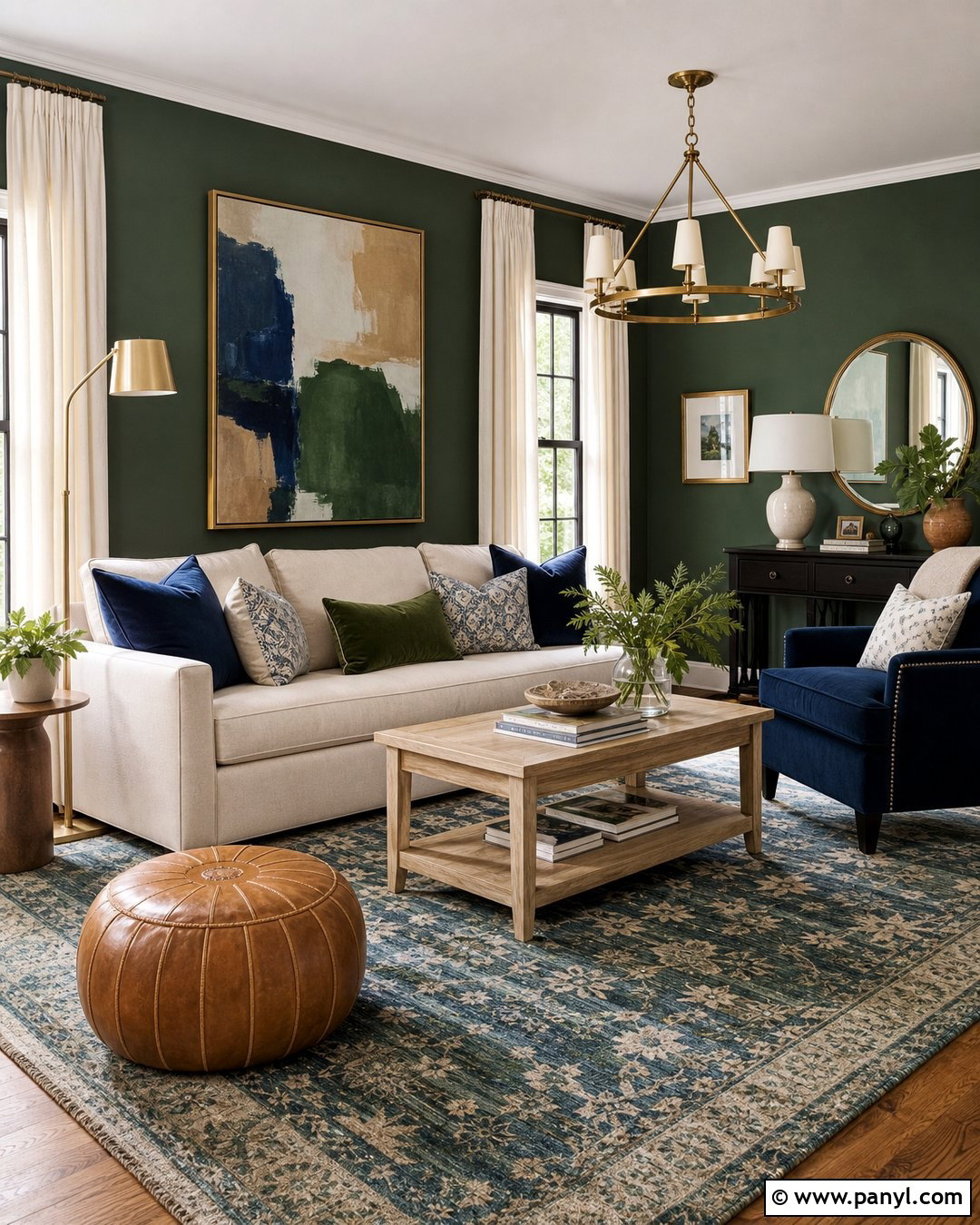 Forest Green Walls With Navy Blue - 30 forest green walls