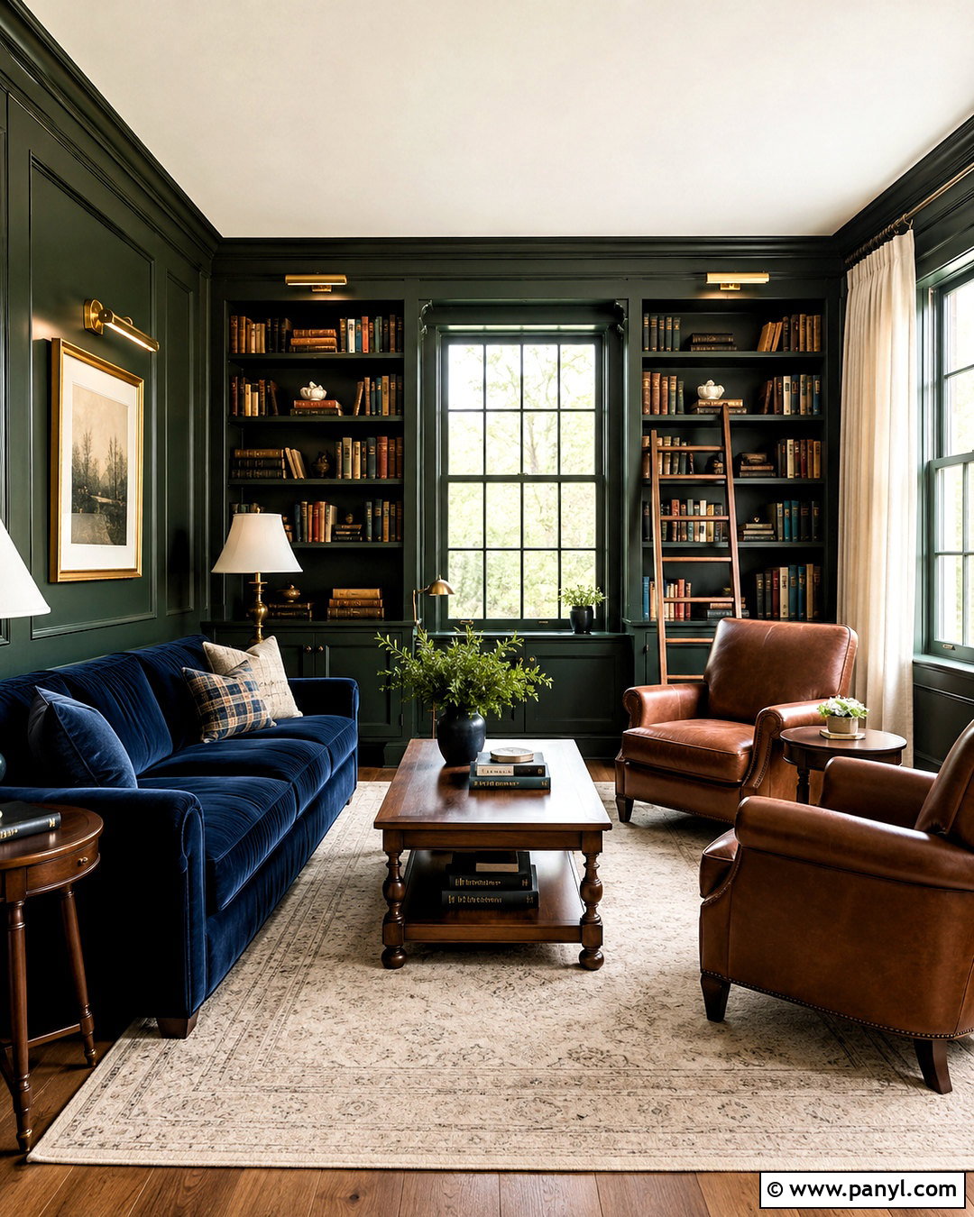 Forest Green Walls With Navy Blue - 20 Wall Colors That Go With Navy Blue Ideas
