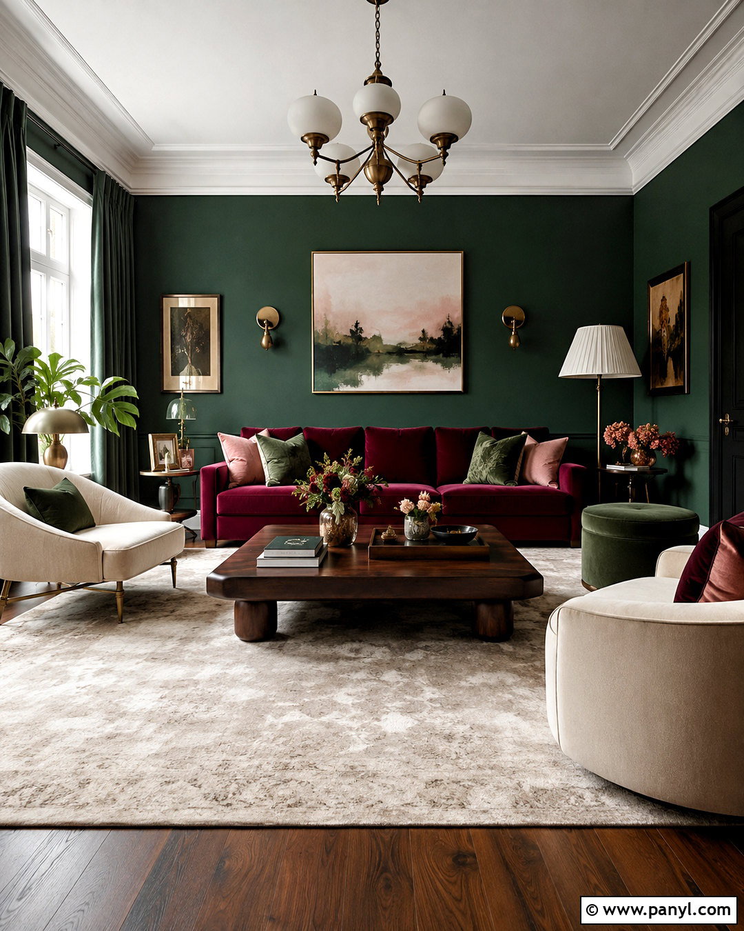 Forest Green Walls With Red Furniture - 20 What Color Walls Go With Red Furniture Ideas