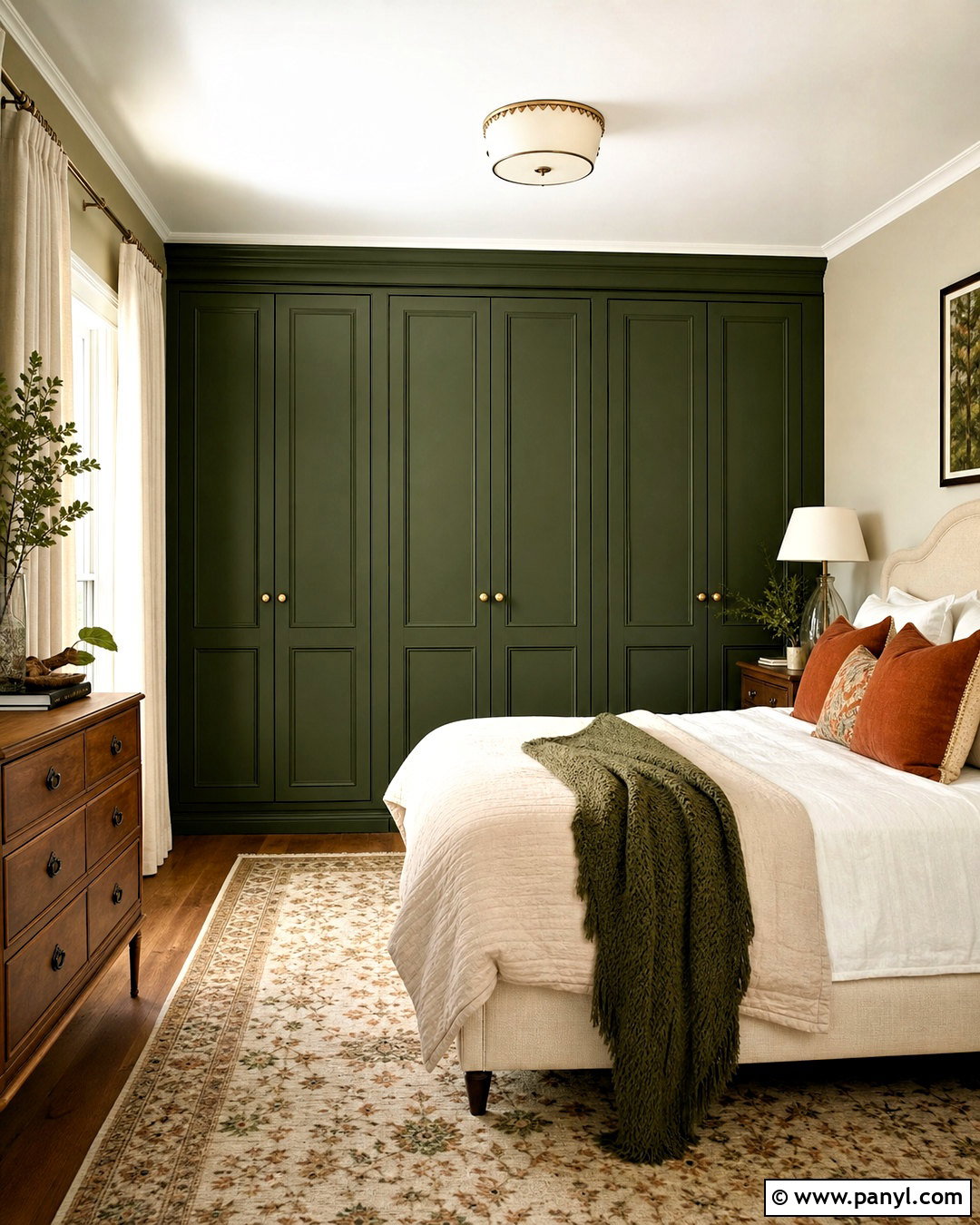 Forest Green Wardrobe - 20 wardrobe colour ideas bedrooms