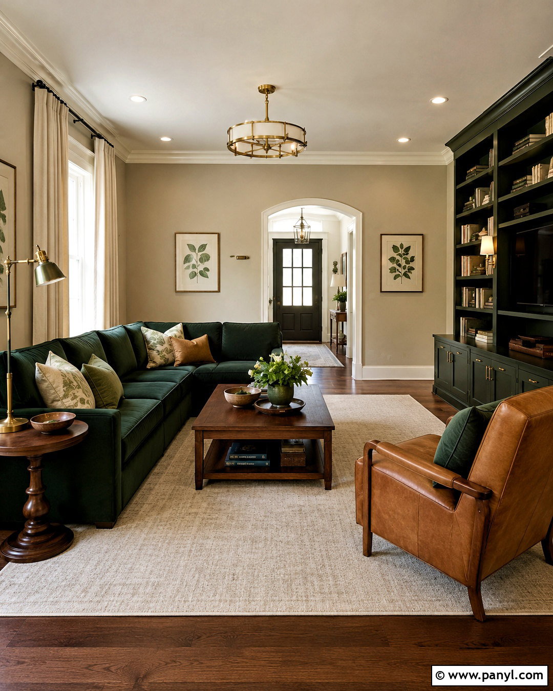 Forest Green With Beige Walls - 20 What Color Goes With Beige Walls
