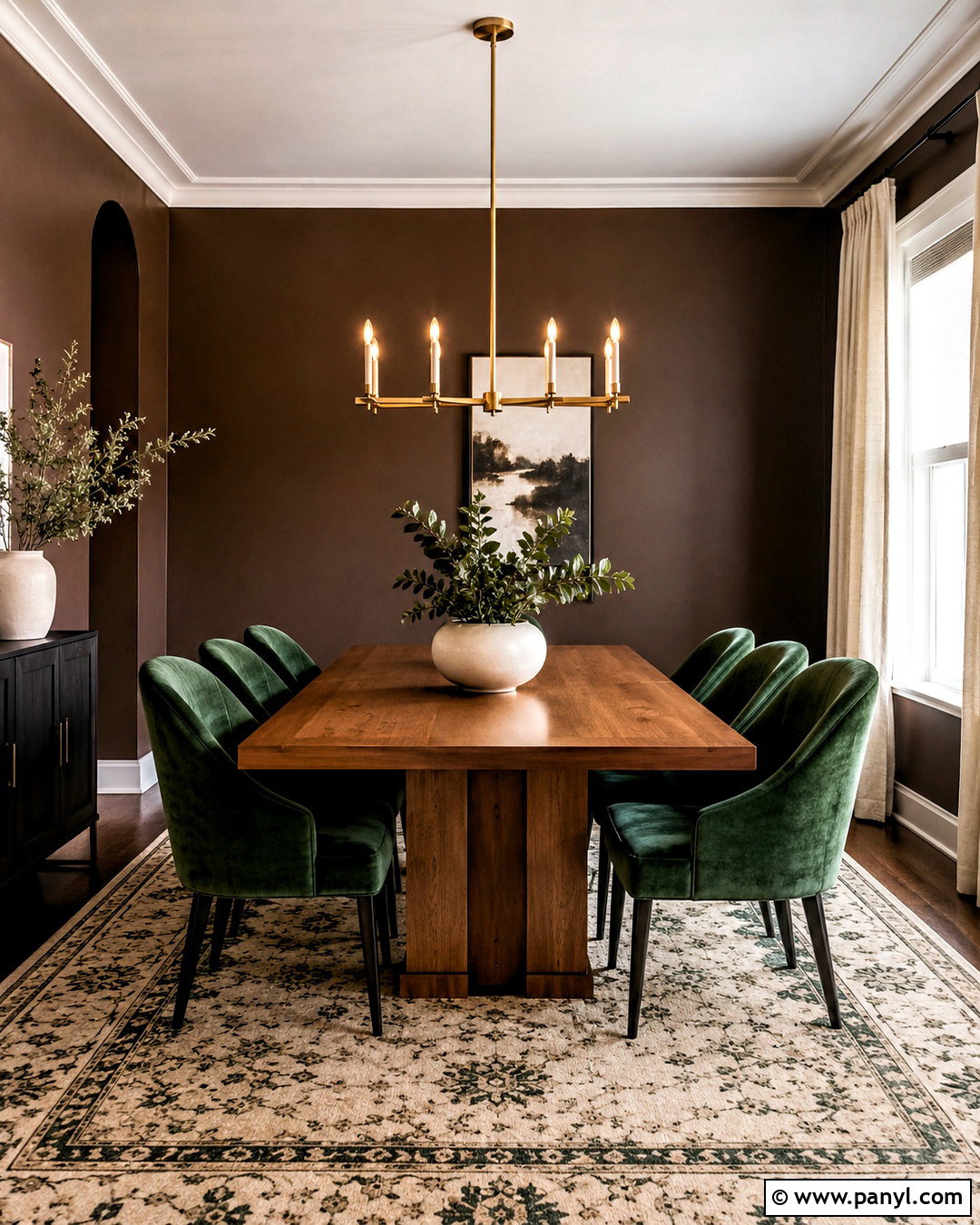 Forest Green With Brown Walls - 20 What Color Goes With Brown Walls