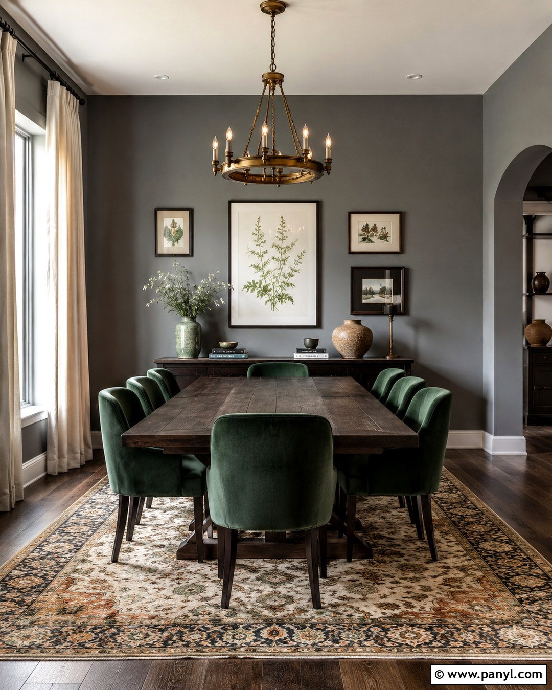Forest Green With Gray Walls - 20 What Goes With Gray Walls